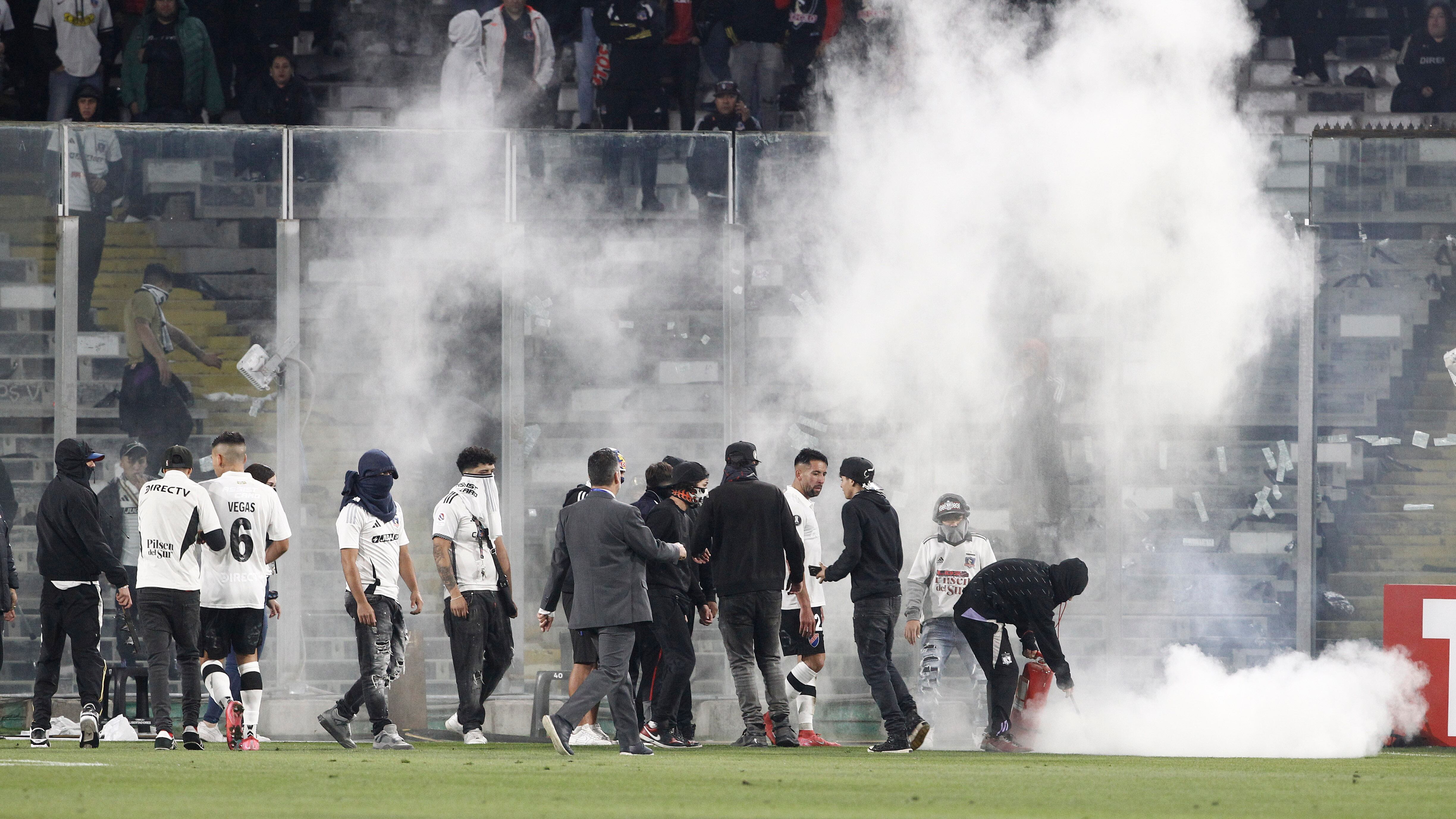 9 DE ABRIL DE 2025, SANTIAGO
Durante el partido, válido por la fase de grupos de Copa Libertadores entre Colo Colo y Fortaleza, disputado en el estadio Monumental