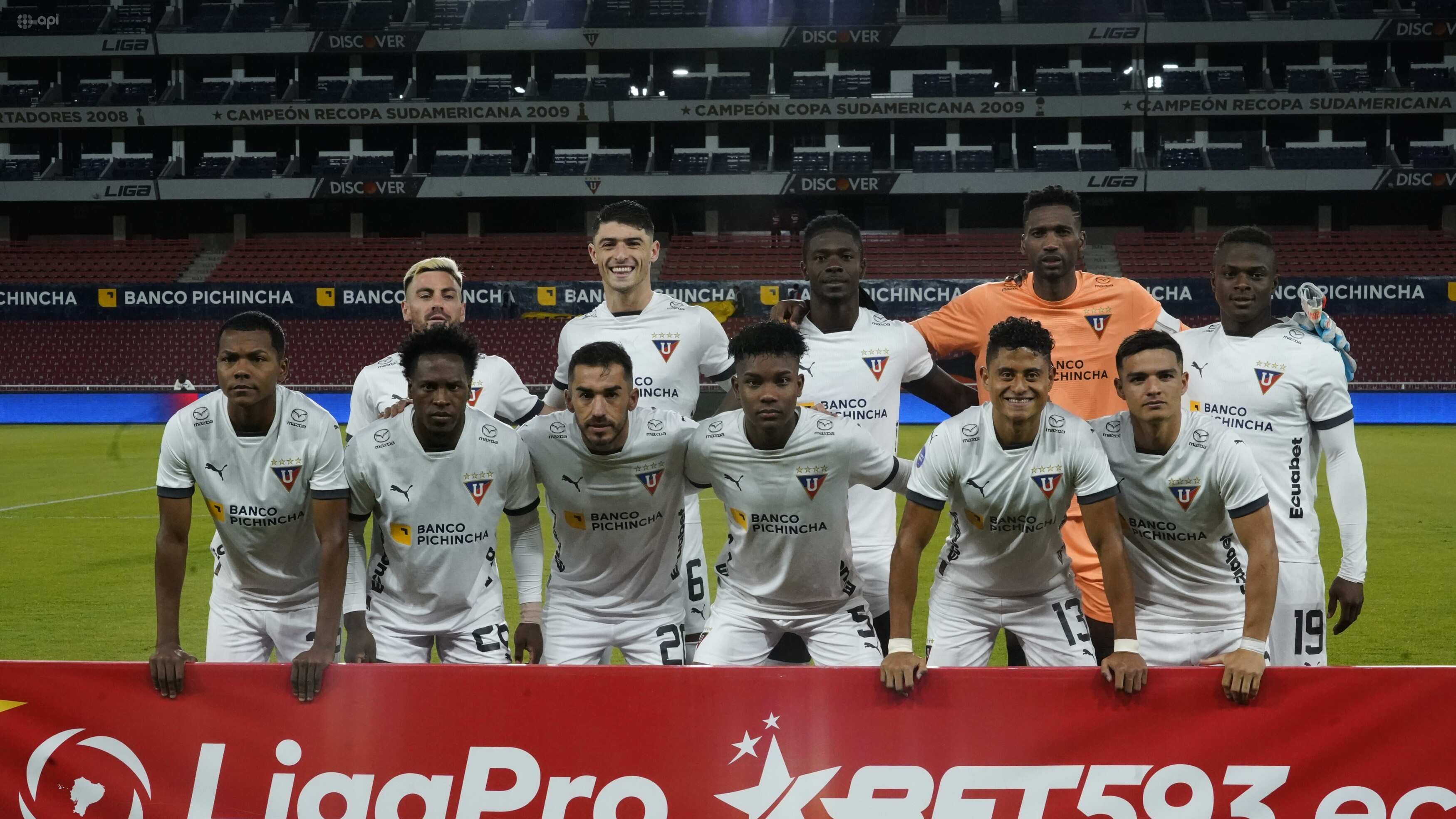 Equipo titular de Liga de Quito ante Delfín en Liga Pro
