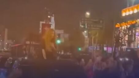 Shakira en caravana en su último concierto - Fuente: Video de TikTok