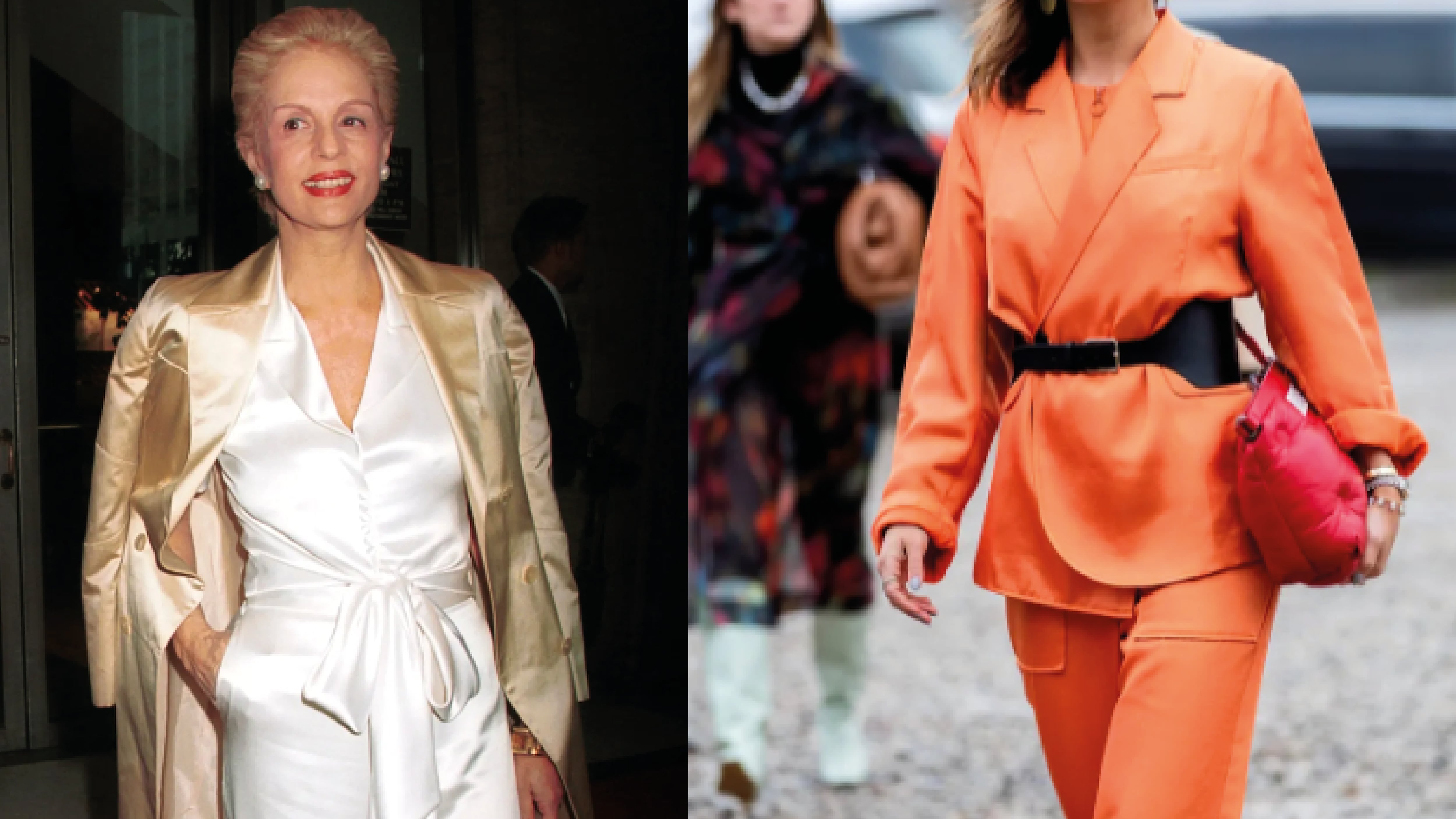 Así debes llevar un traje sastre satinado sin verte ridícula según Carolina Herrera