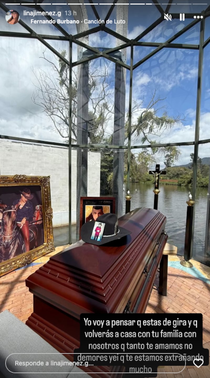 Lina Jiménez compartió una emotiva fotografía del velorio del artista