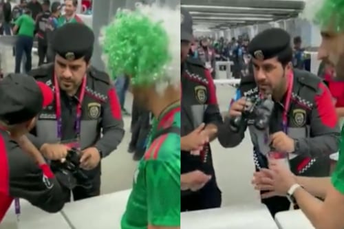 Hincha de México quiso hacerse el vivo e intentó ingresar alcohol a un estadio de Qatar en un curioso objeto