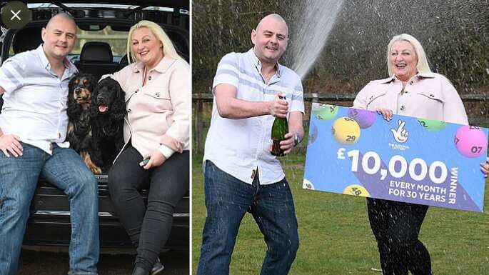 Pareja británica que ganó lotería
