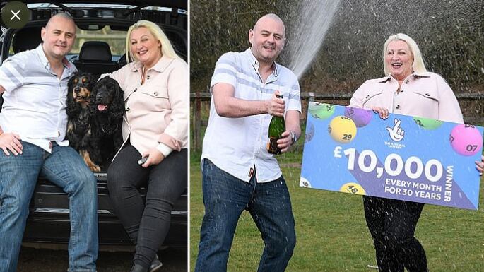 Pareja británica que ganó lotería