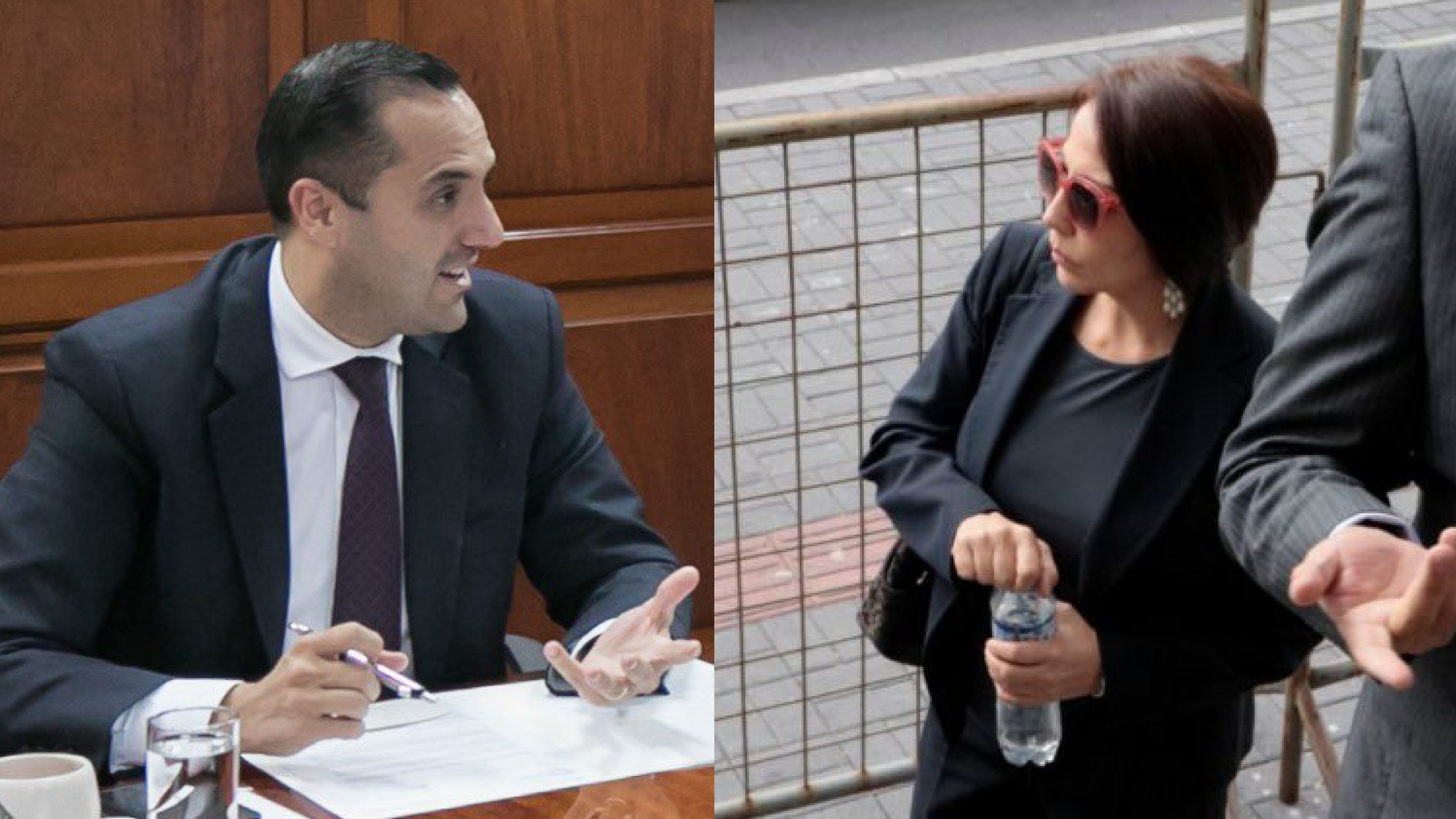 Canciller Juan Carlos Holguín y María de los Ángeles Duarte