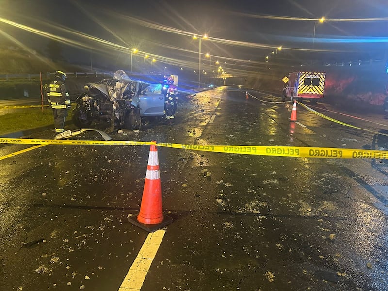 Uno de los accidentes registrados en la capital durante las Fiestas de Quito. Imagen: Bomberos Quito