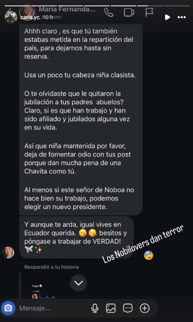 Actriz de Enchufe TV fue atacada por su postura política
