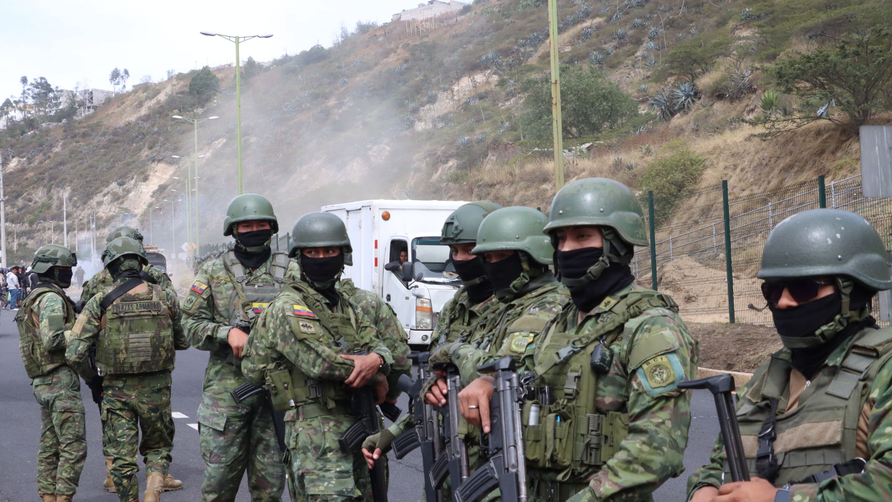 PROTESTAS PANAMERICANA NORTE QUITO