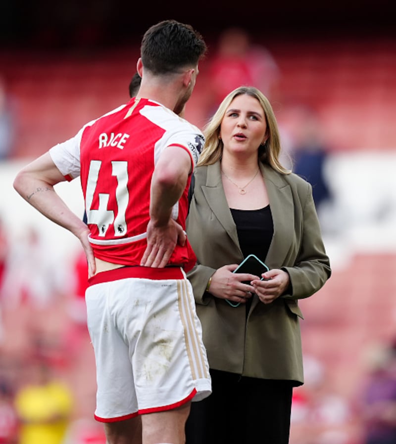 Pareja de Declan Rice.
