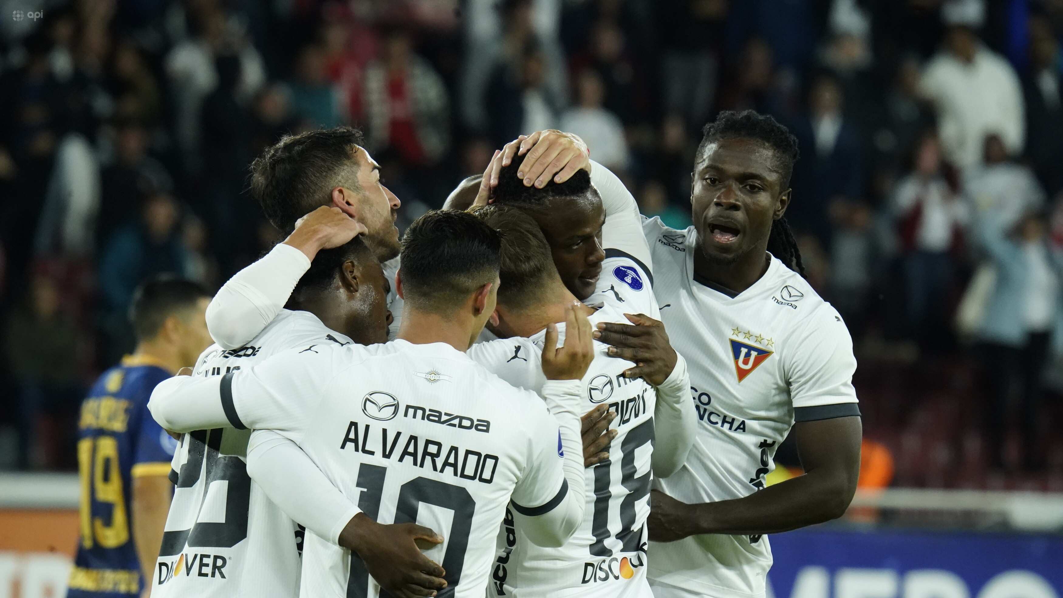 Festejo de gol de Liga de Quito ante Magallanes por Copa Sudamericana