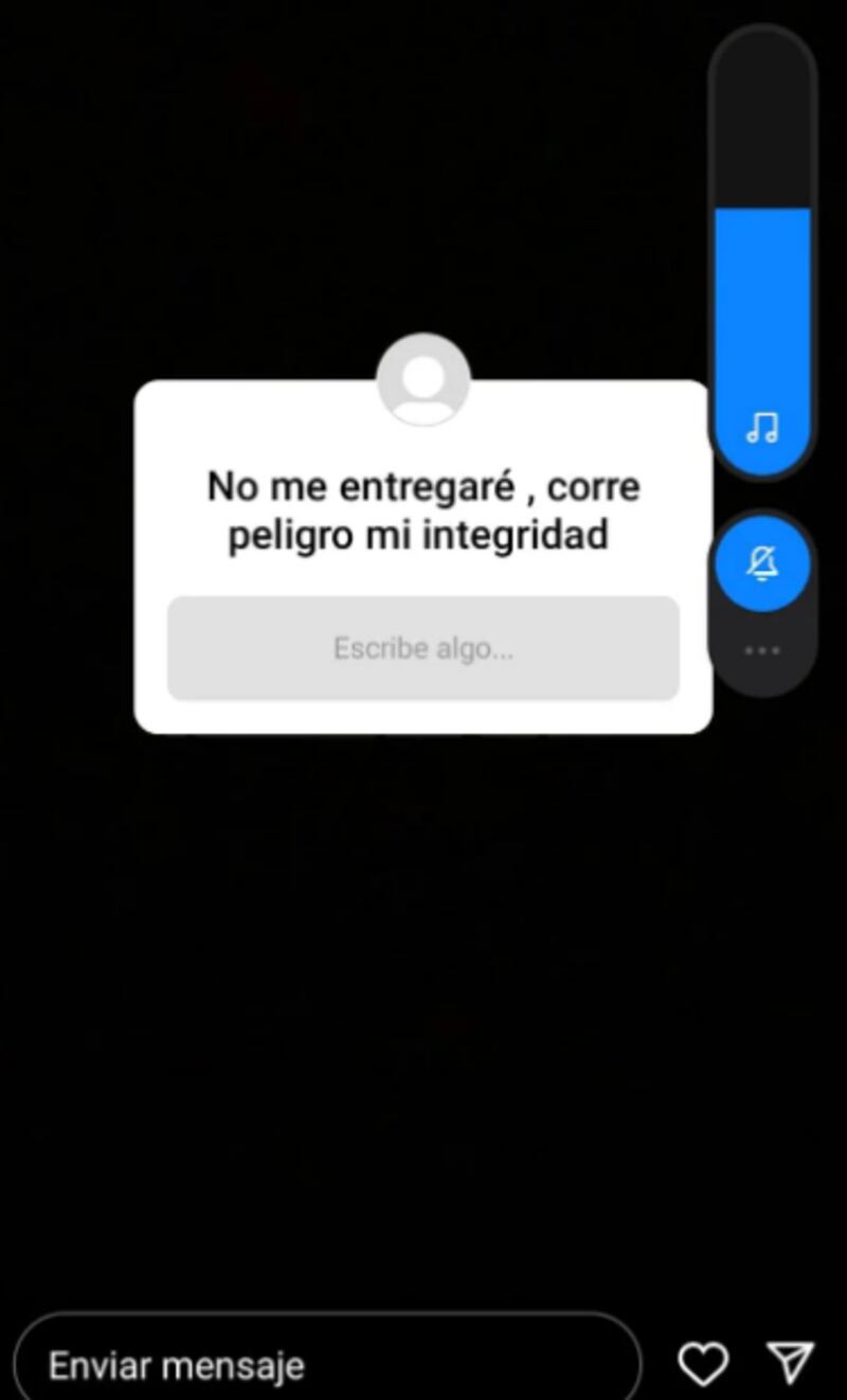 Captura de pantalla de historia en Instagram