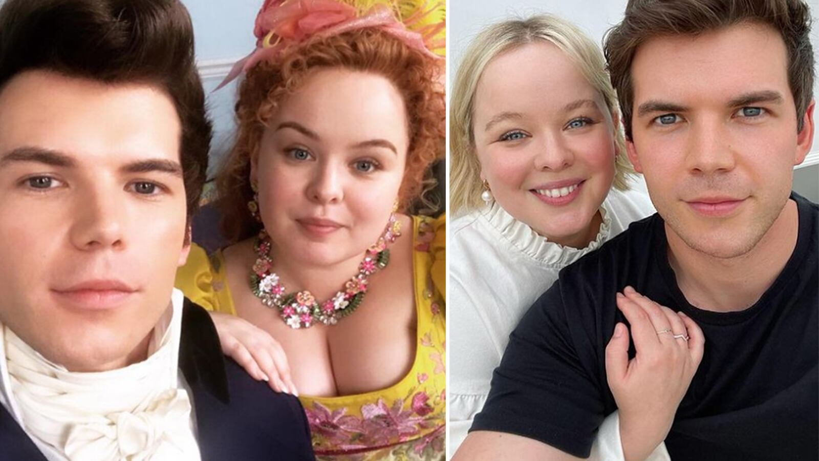 Los protagonistas de la tercera temporada de 'Bridgerton' posando para los fans.