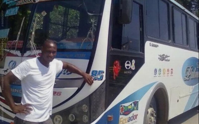 Ebelio Ordóñez ahora maneja un bus