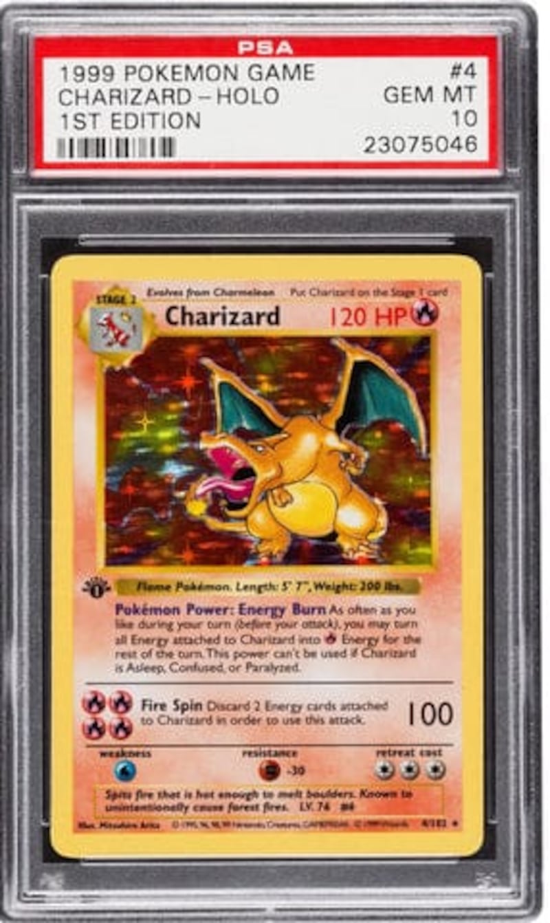 Charizard 1.ª edición sin sombra