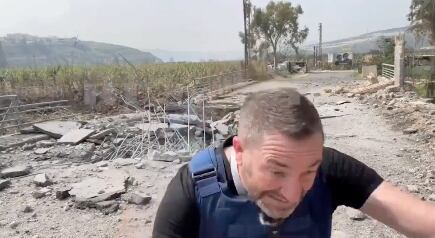 VIDEO: Misil israelí cae a metros de periodistas en Líbano