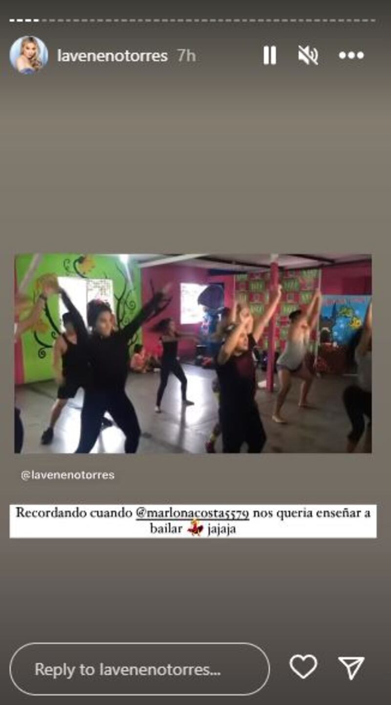 Captura de pantalla de historias en Instagram de Silvana Torres
