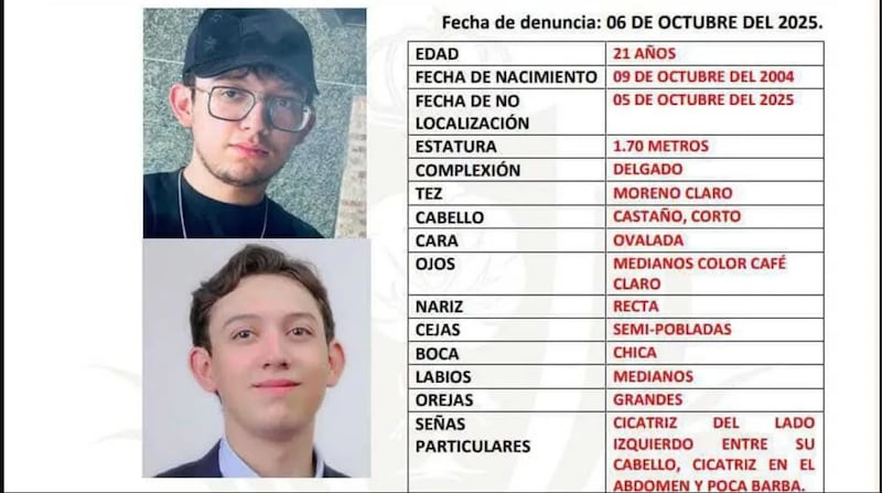 Caso Carlos Emilio: lo que se sabe del joven desaparecido en Mazatlán tras ir al baño