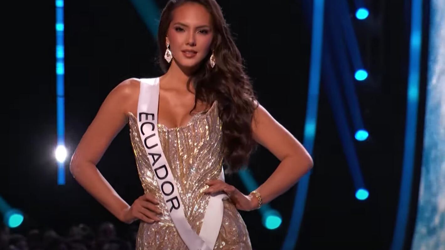 Traje de gala de Miss Ecuador, Delary Stoffers, en la preliminar del Miss Universo 2023