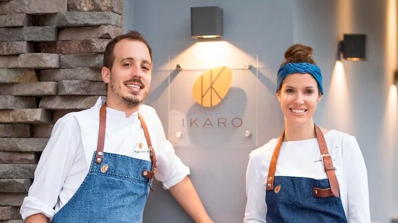 Carolina Sánchez y su esposo