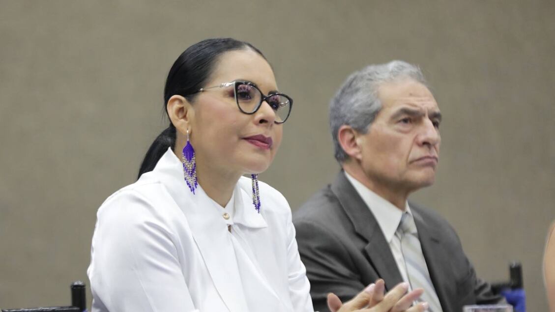 Diana Atamaint, presidenta del CNE