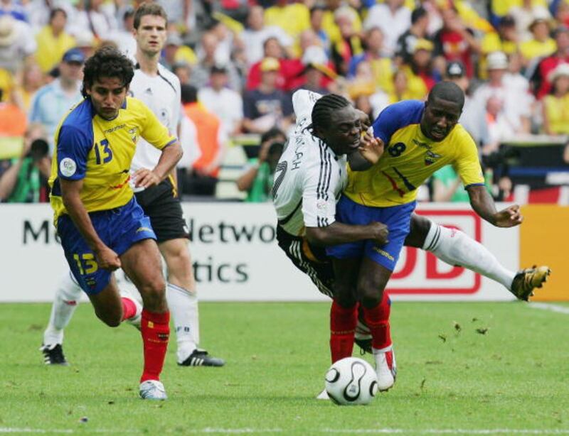 Edison Méndez con Ecuador ante Alemania en el Mundial de 2006