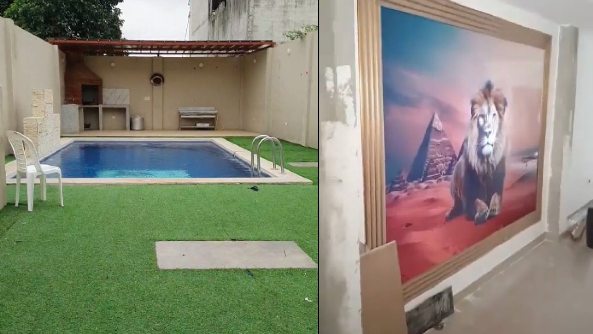 Así eran las lujosas viviendas de integrantes de la banda Mafia 18: piscina, bar, jacuzzi, centro de monitoreo