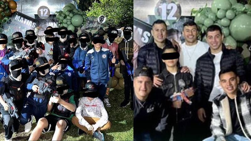 Fiesta del hijo de Julio César Domínguez con temática del Chapo Guzmán