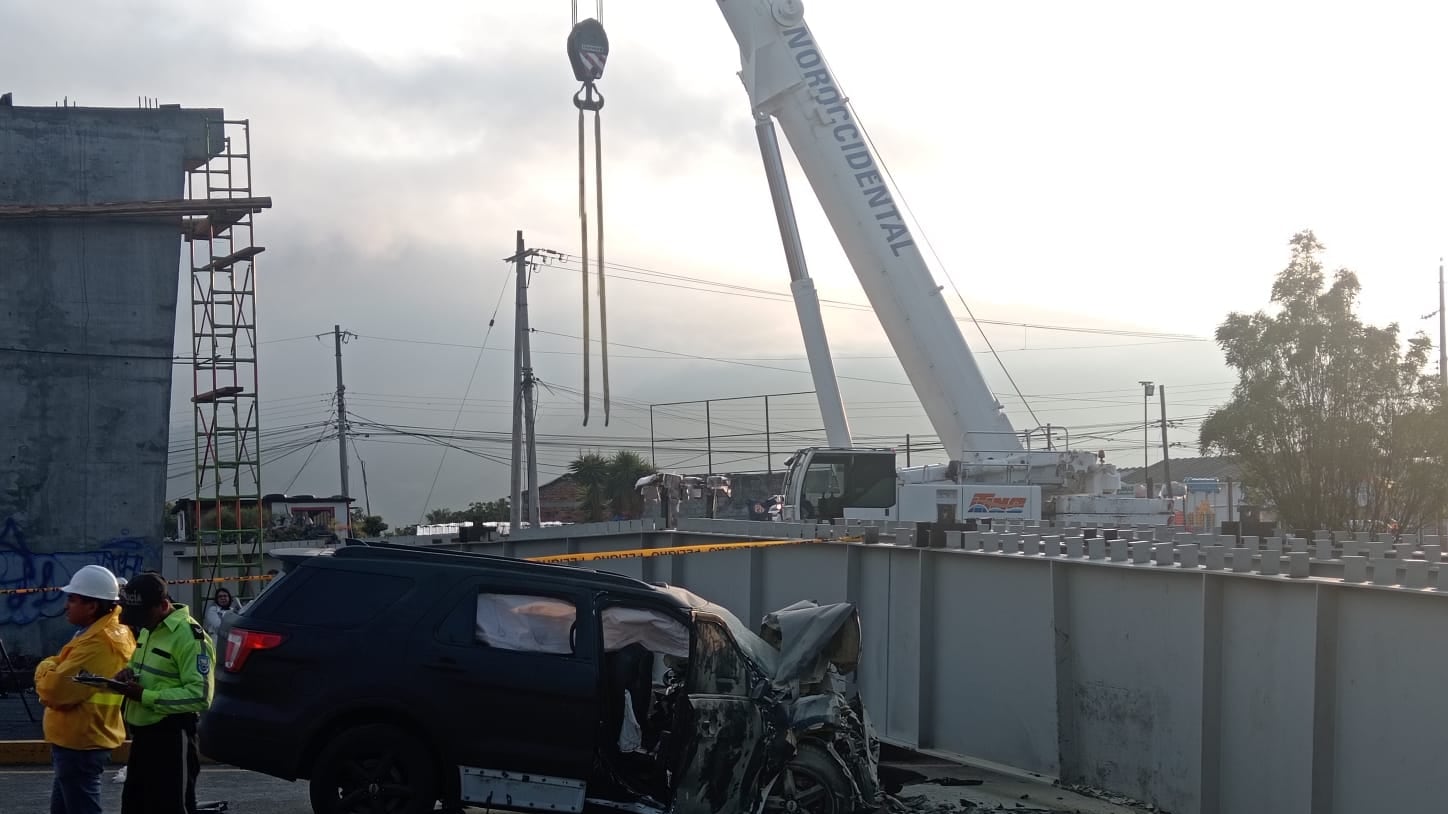 Accidente en la autopista General Rumiñahui