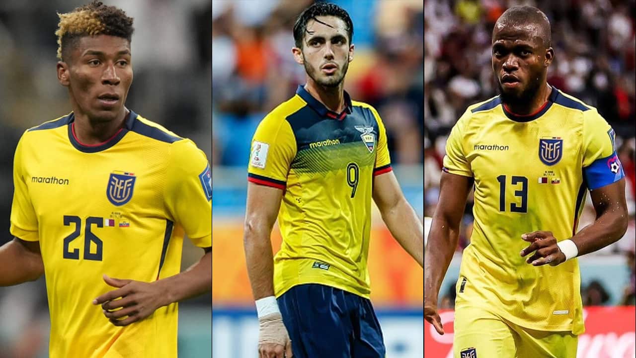 Kevin Rodríguez, Leonardo Campana y Enner Valencia con La Tri.