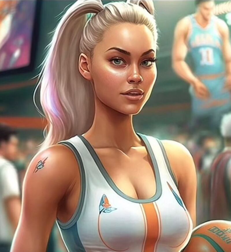 Recreación de Lola Bunny según inteligencia artificial.