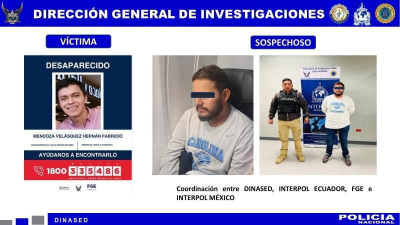 Capturan en México a uno de los responsables de la muerte del joven Hernán Mendoza