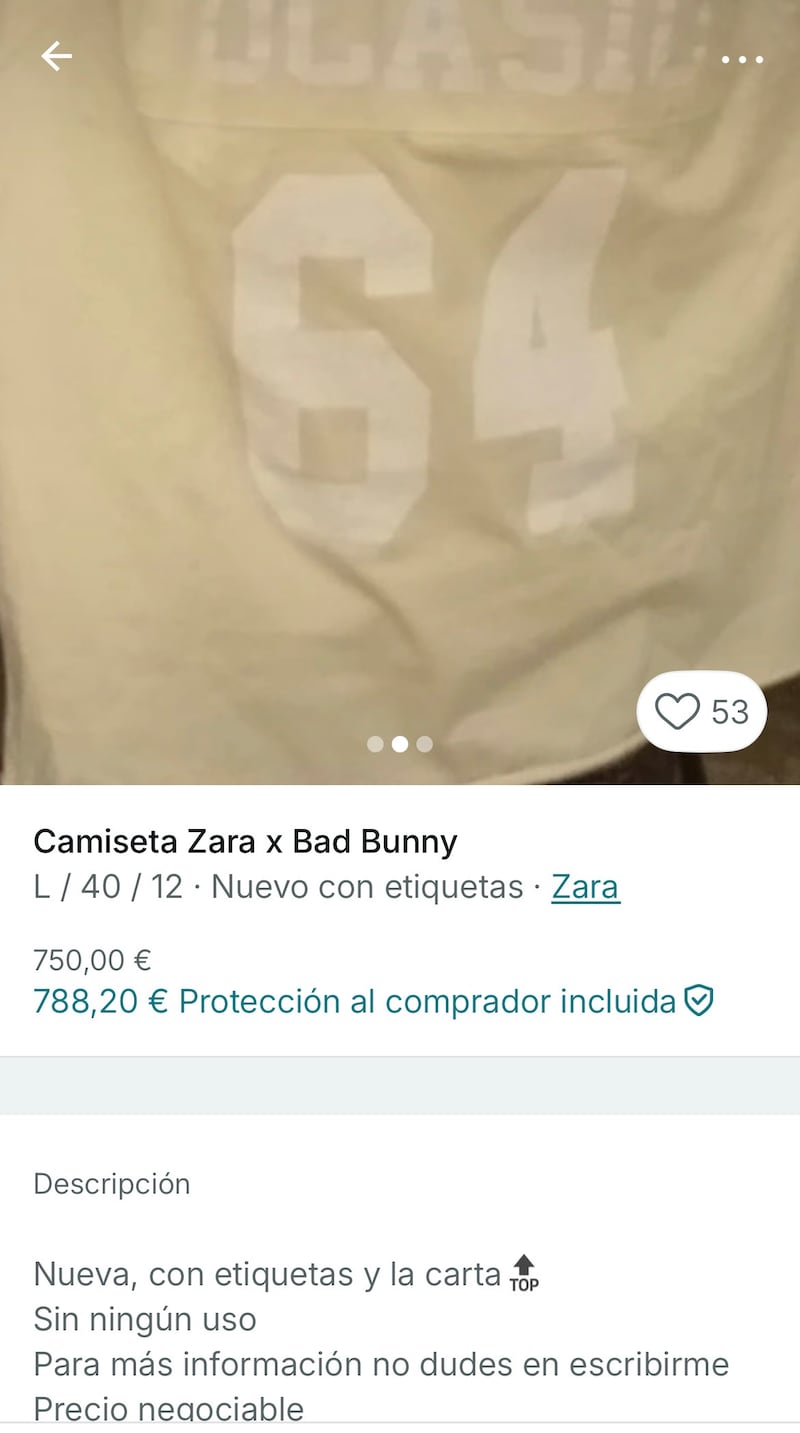 Venden camisetas que Bad Bunny regaló a empleados de tienda de ropa