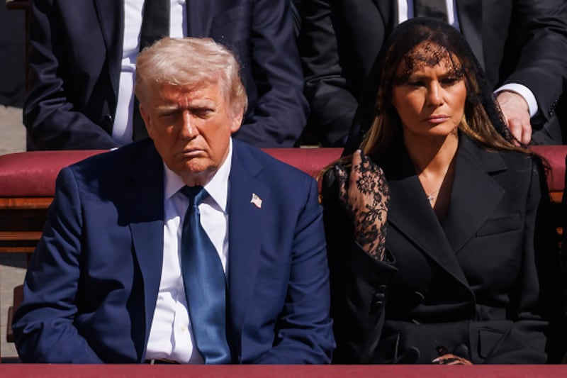 Presidente Donald Trump en el funeral del papa Francisco.