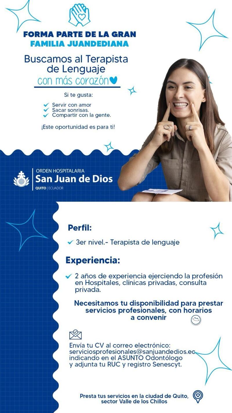 Vacantes en Albergue San Juan de Dios