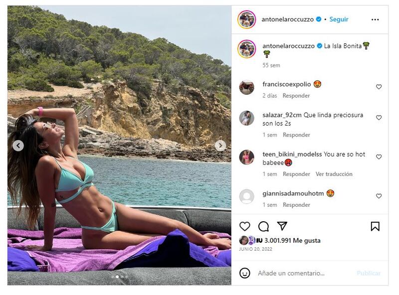 Antonela Rocuzzo tiene una colección de bikinis de ensueño