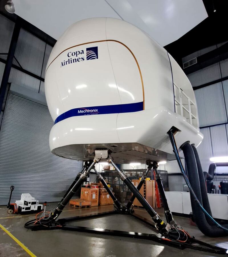 Simulador en el Centro de Entrenamiento de Copa Airlines.