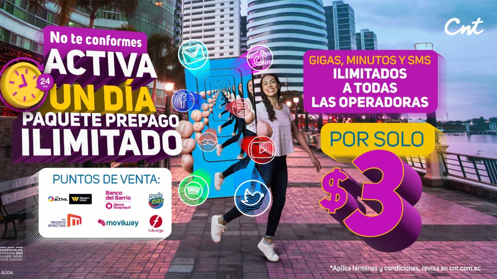 CNT revoluciona la comunicación con su Paquete Prepago ILIMITADO