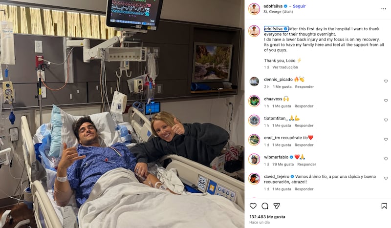 Adolf Silva sufrió un accidente en Red Bull Rampage al intentar un doble backflip y se recupera de una lesión lumbar.