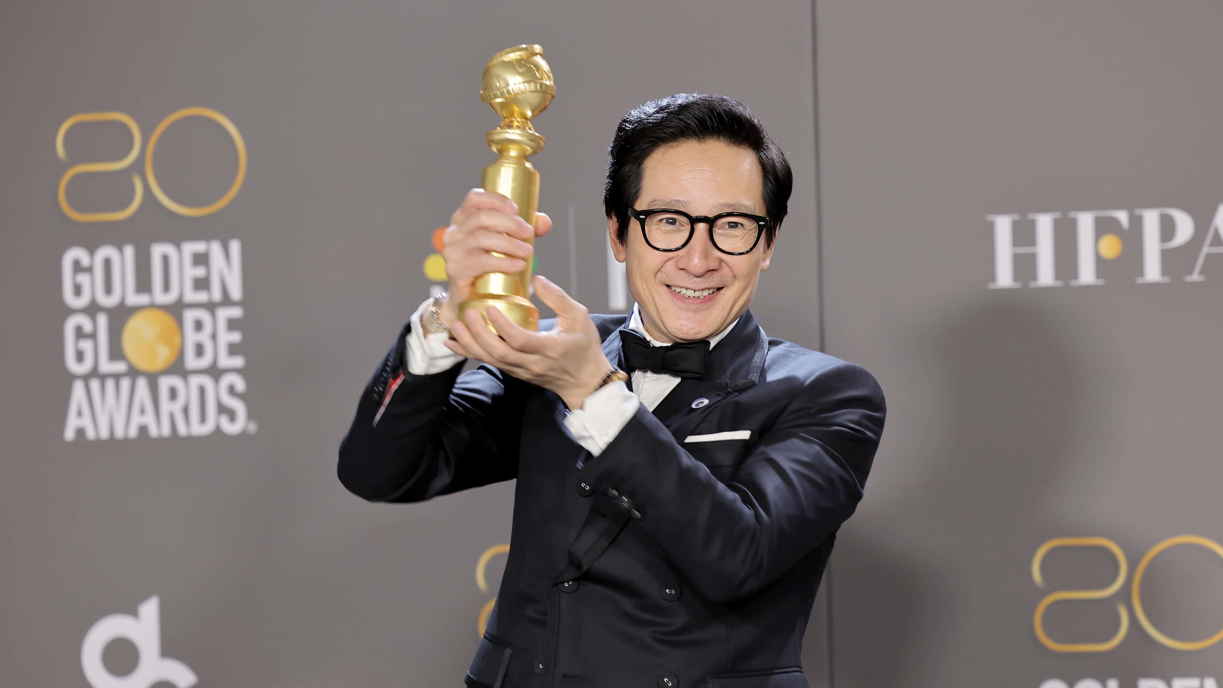 Ke Huy Quan durante Globo de Ouro 2023
Foto: @kehuyquan