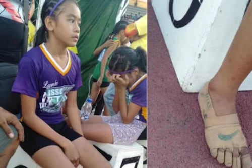 Niña recibió burlas por usar vendas adhesivas como calzado, inspiró a todos al ganar una medalla