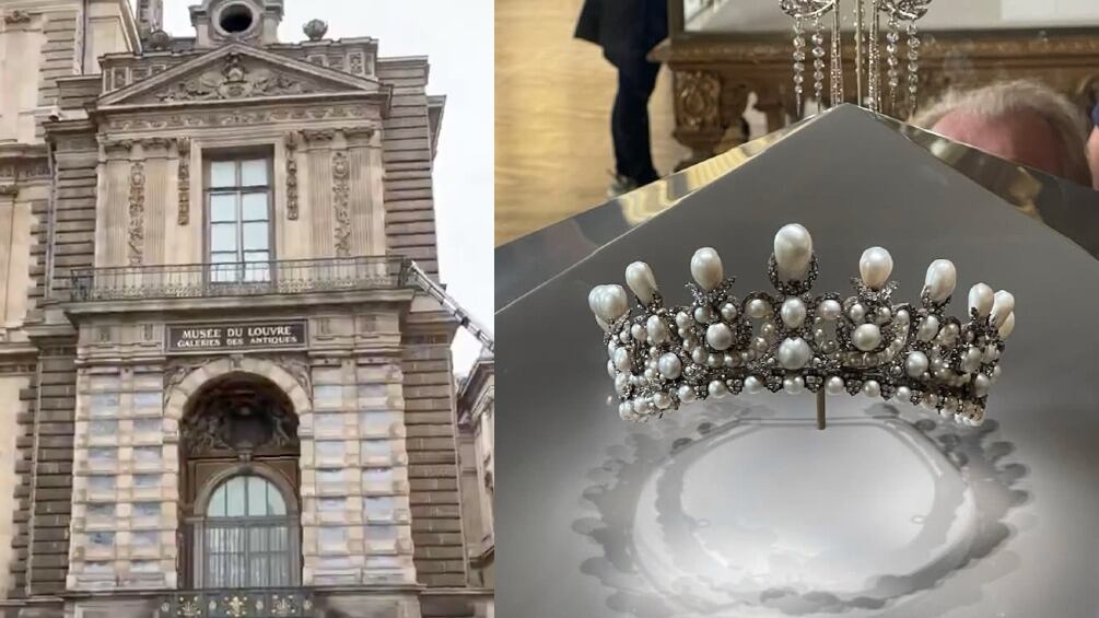 Robo en el Louvre: las joyas de la corona francesa fueron sustraídas en París.