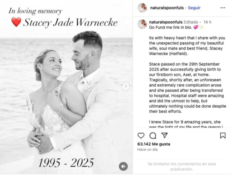 Influencer fallece al dar a luz por una complicación “extremadamente rara”