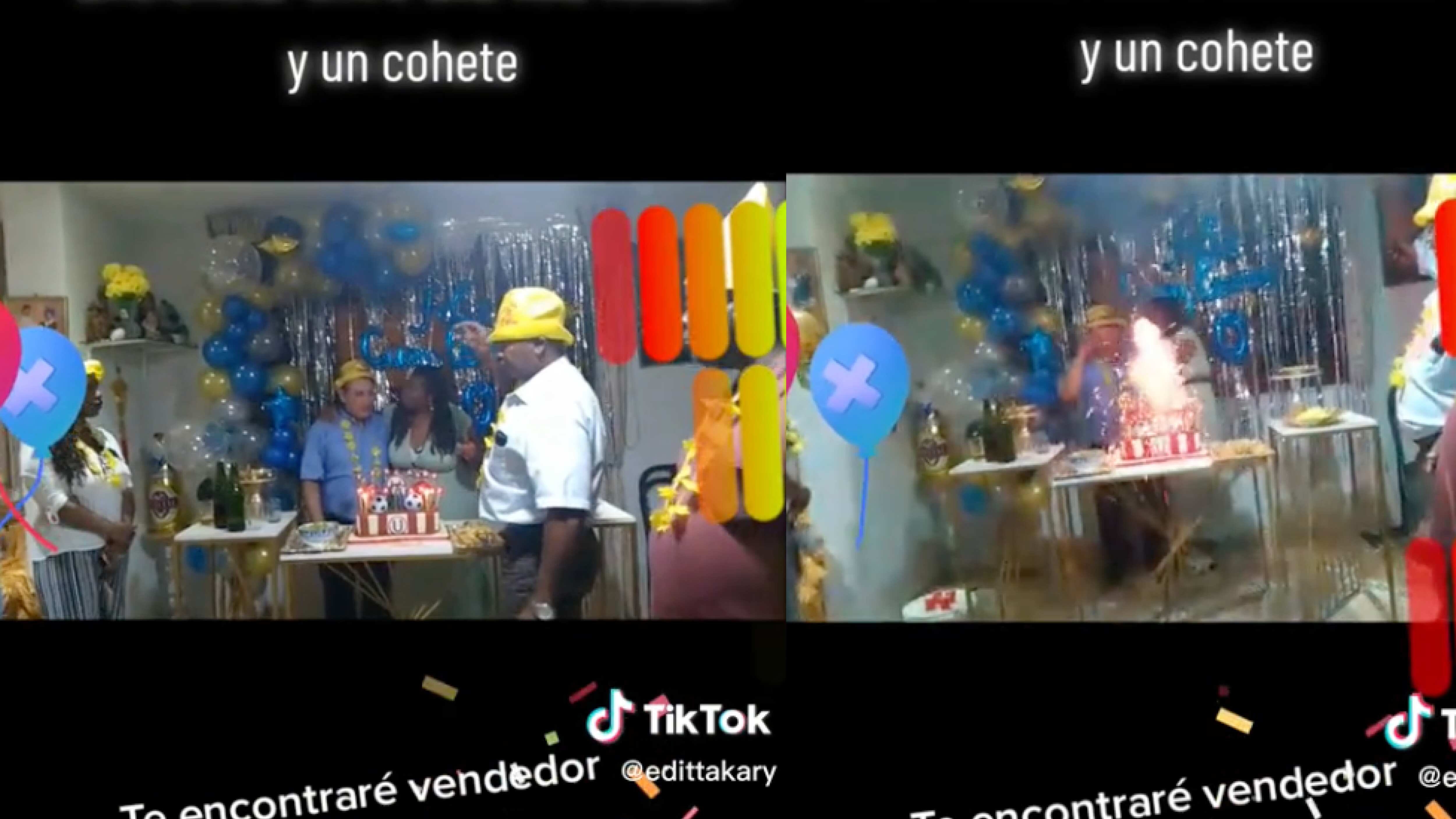 Un tío confundió una vela volcán con un cohete