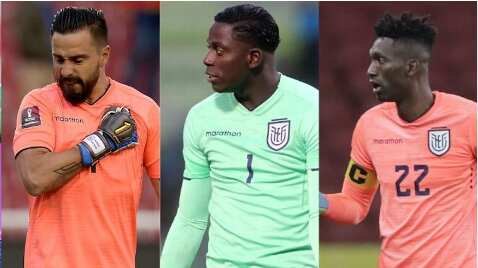 Hernán Galíndez, Moisés Ramírez y Alexander Domínguez con Ecuador