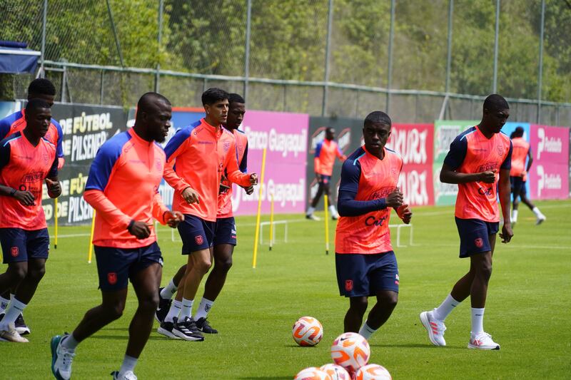 Entrenamiento de la Selección Nacional de Fútbol, La Tri, previo a su encuentro contra su similar de Venezuela por la fecha 13 de las Eliminatorias mundialistas 2026.
API / Daniel Molineros
