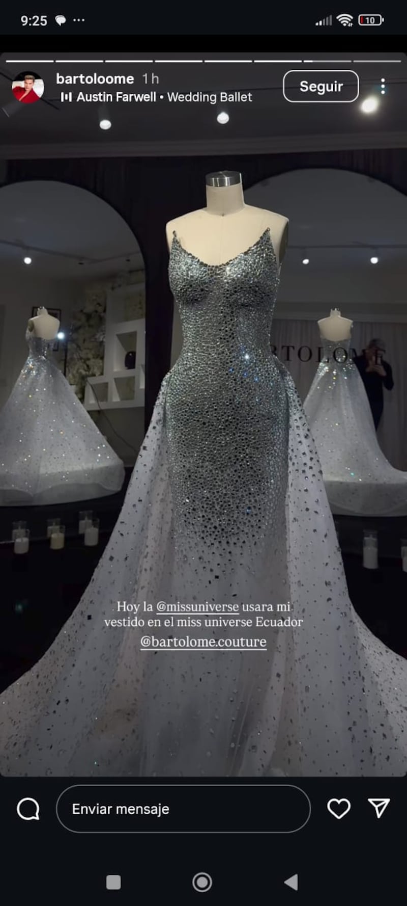 Diseño para las Miss Universo de Bartoloome
