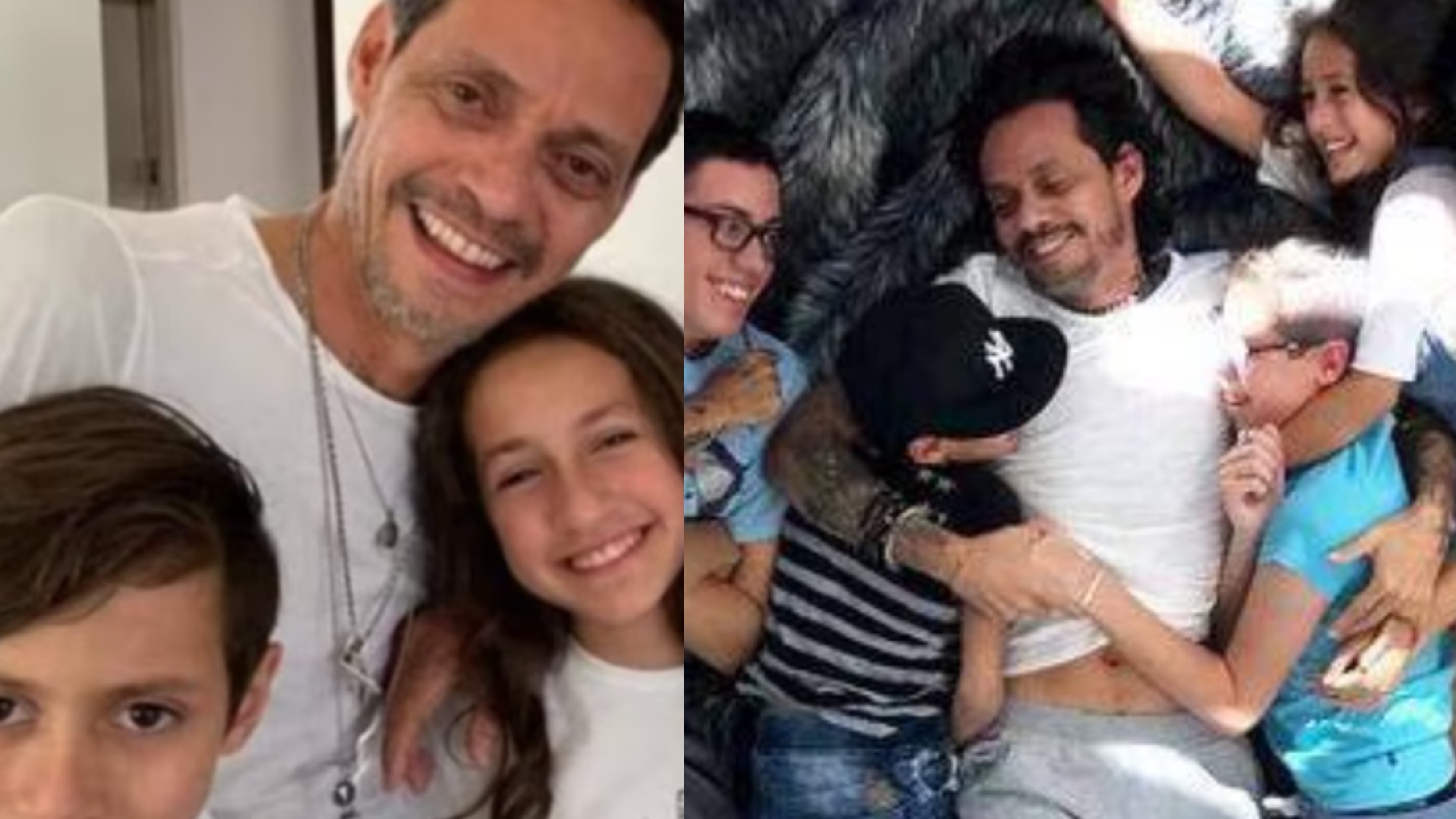 Marc Anthony ha visto por sus hijos a la distancia