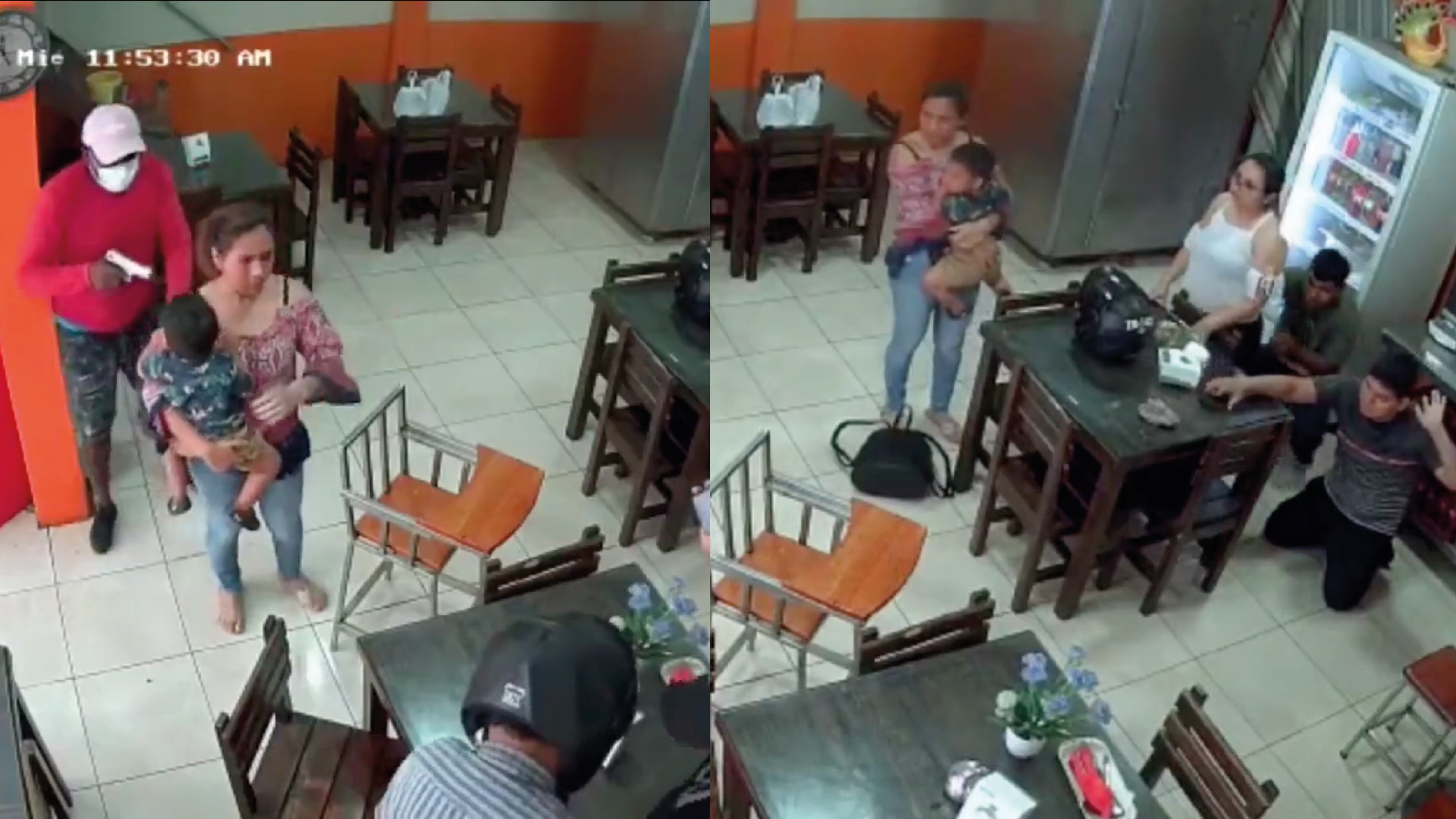 ¡No les importó que cargaban a un niño!: Sacapintas robaron $10.000 a pareja siguiéndoles hasta un restaurante en Pasaje