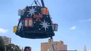 Tragedia en Brasil: trabajador muere al caer de grúa durante montaje navideño