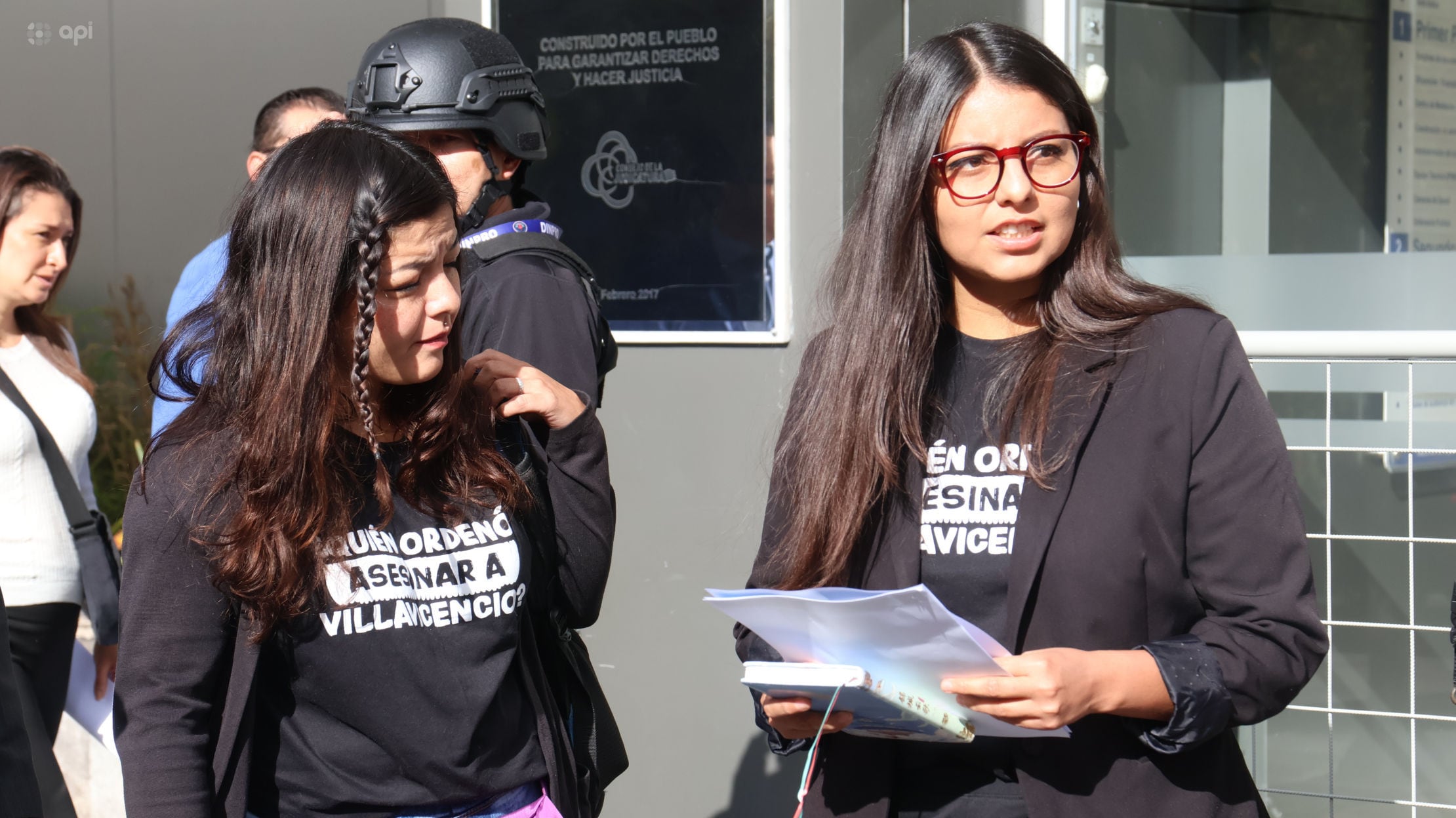 3 de septiembre del 2025 Amanda y Tamia Villavicencio acudieron a la audiencia de formulación de cargos en el caso Villavicencio en el Complejo Judicial.